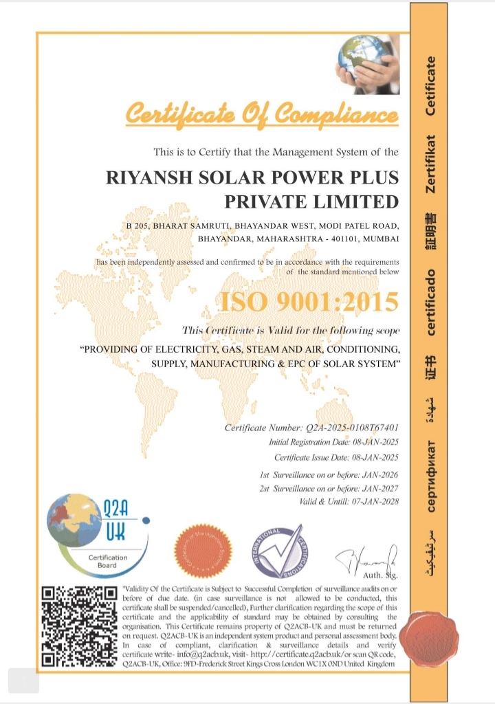 ISO 9001:2015 Certificate